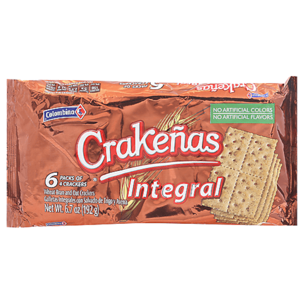 Galletas Integrales con Salvado de Trigo y Avena 384g -Crakeñas. Galletas Integrales con Salvado de Trigo y Avena 384g -Crakeñas.