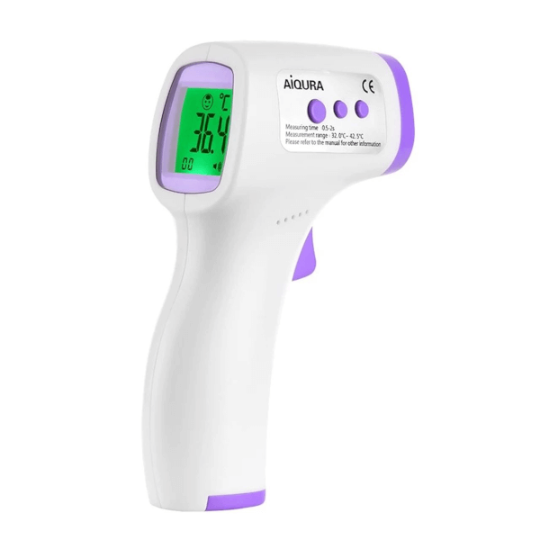 Viproud Termómetro sin contacto para adultos y niños, termómetro digital para frente con alta precisión, pantalla LED ultra clara y alarma de fiebre Viproud Termómetro sin contacto para adultos y niños, termómetro digital para frente con alta precisión, pantalla LED ultra clara y alarma de fiebre