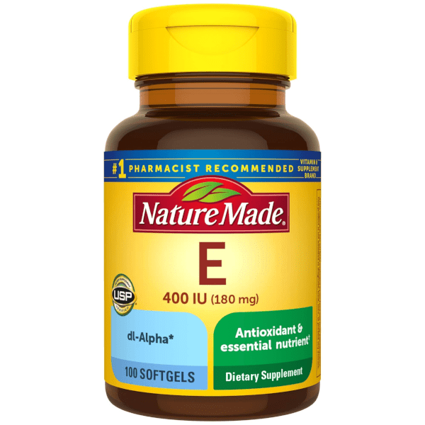 -Nature Made Vitamina E 180 mg (400 UI) dl-alfa, suplemento dietético para apoyo antioxidante, 180 cápsulas blandas, suministro para 180 días -Nature Made Vitamina E 180 mg (400 UI) dl-alfa, suplemento dietético para apoyo antioxidante, 180 cápsulas blandas, suministro para 180 días